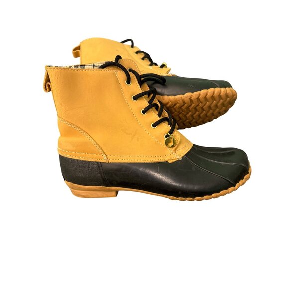 Sporto Original Duck Boots 11M Lace-Up Waterproof Rubber Sole Leather Upper - Picture 3 of 7